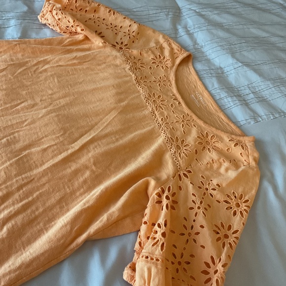 Eyelet Sleeve Ballet Neck Tee size M from Talbots - Picture 3 of 8